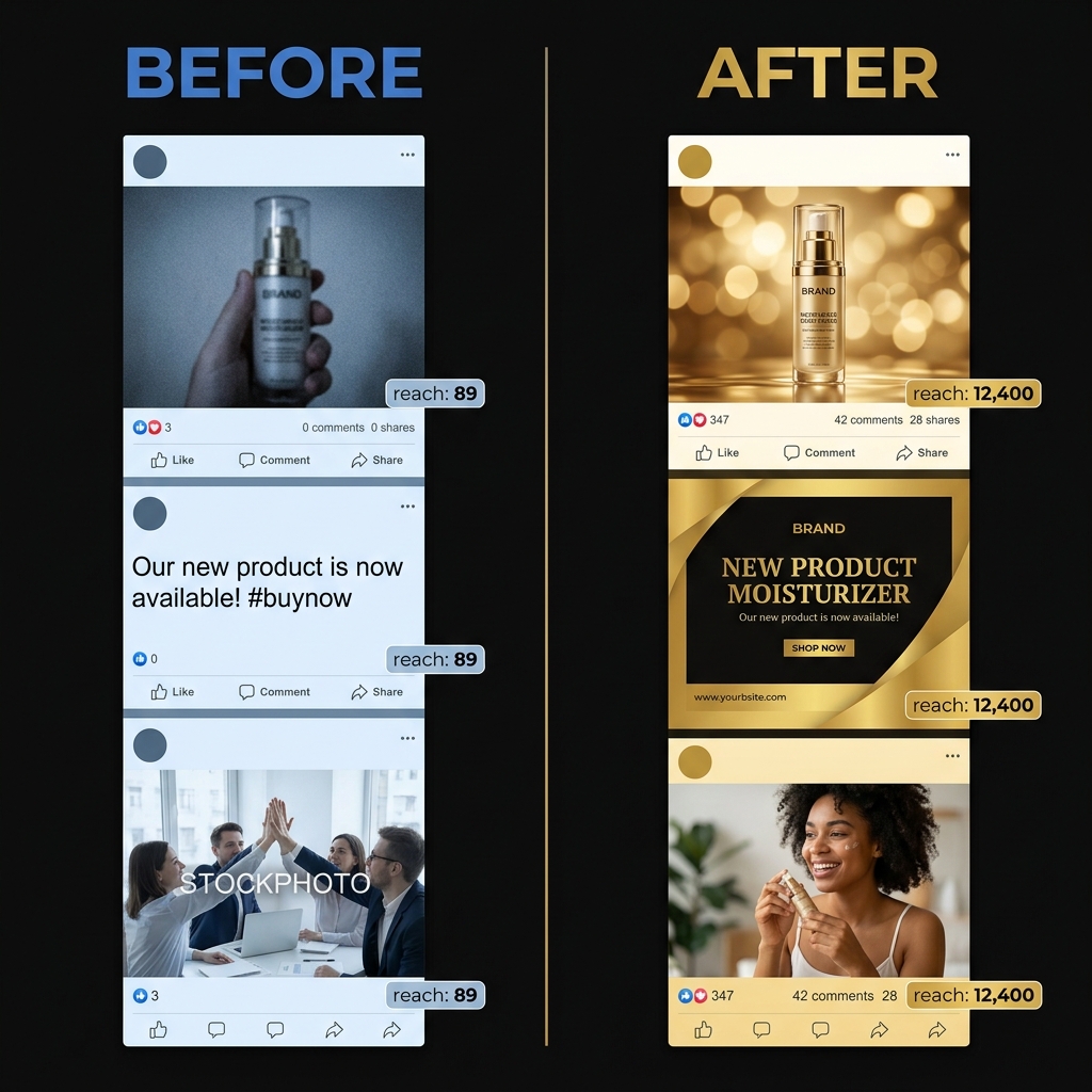 Przed i po: Jakość contentu social media