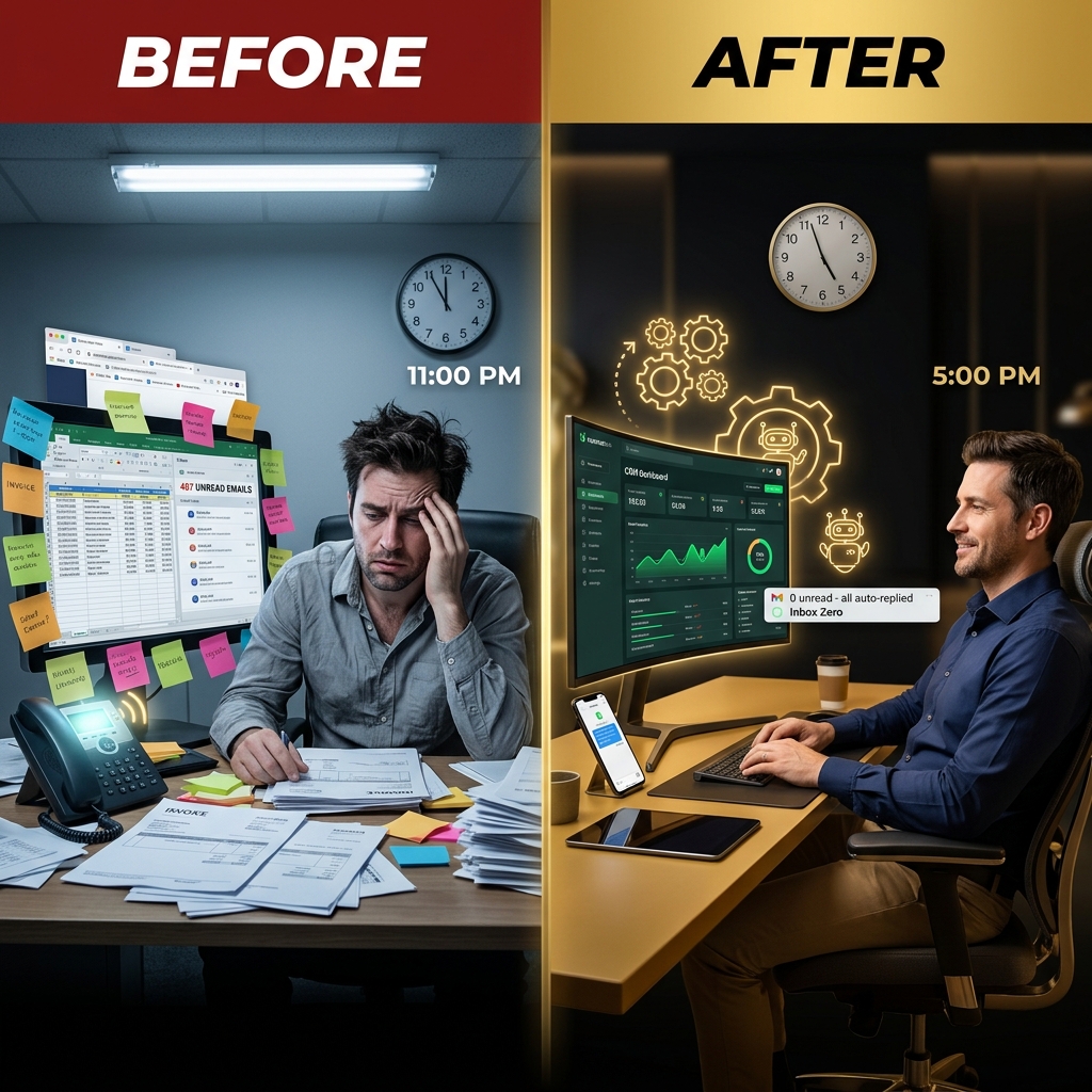 Porównanie: Bez automatyzacji vs Z automatyzacją