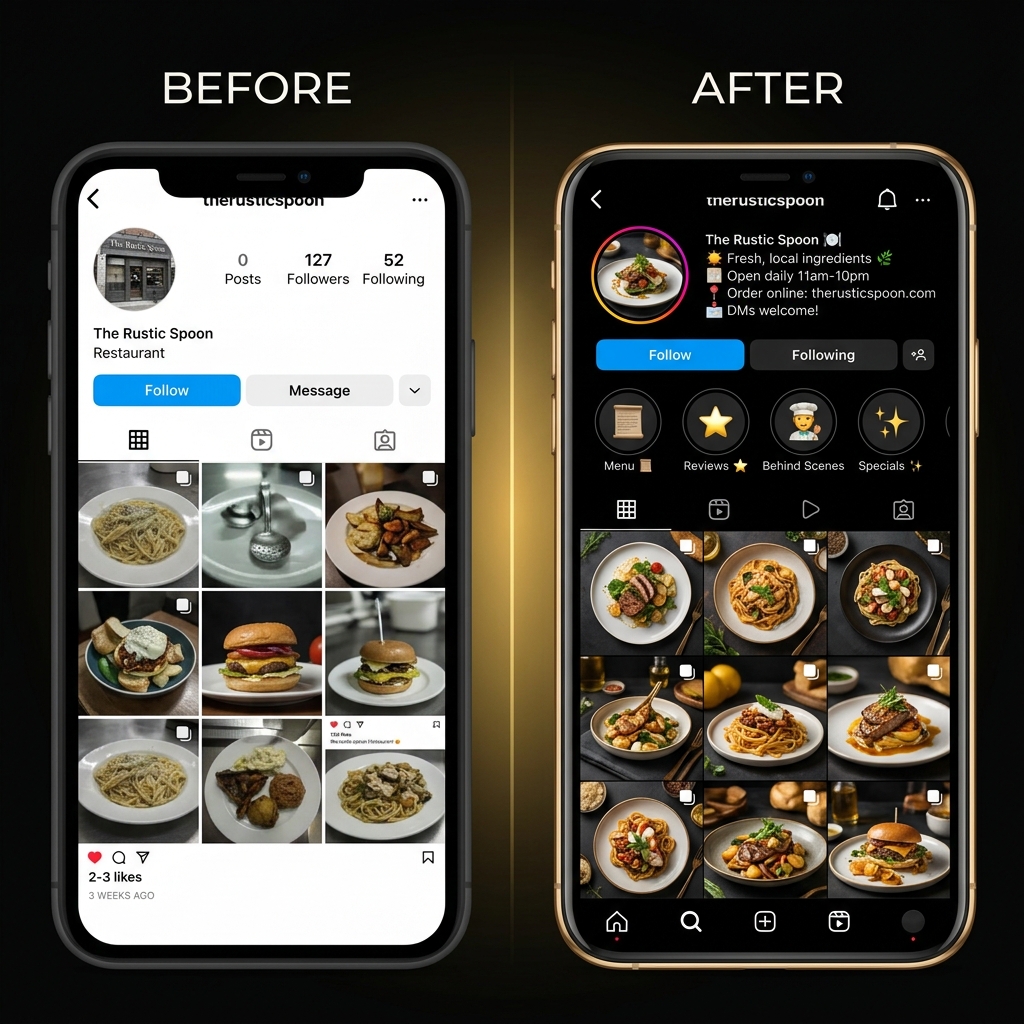 Przed i po: Transformacja profilu Instagram