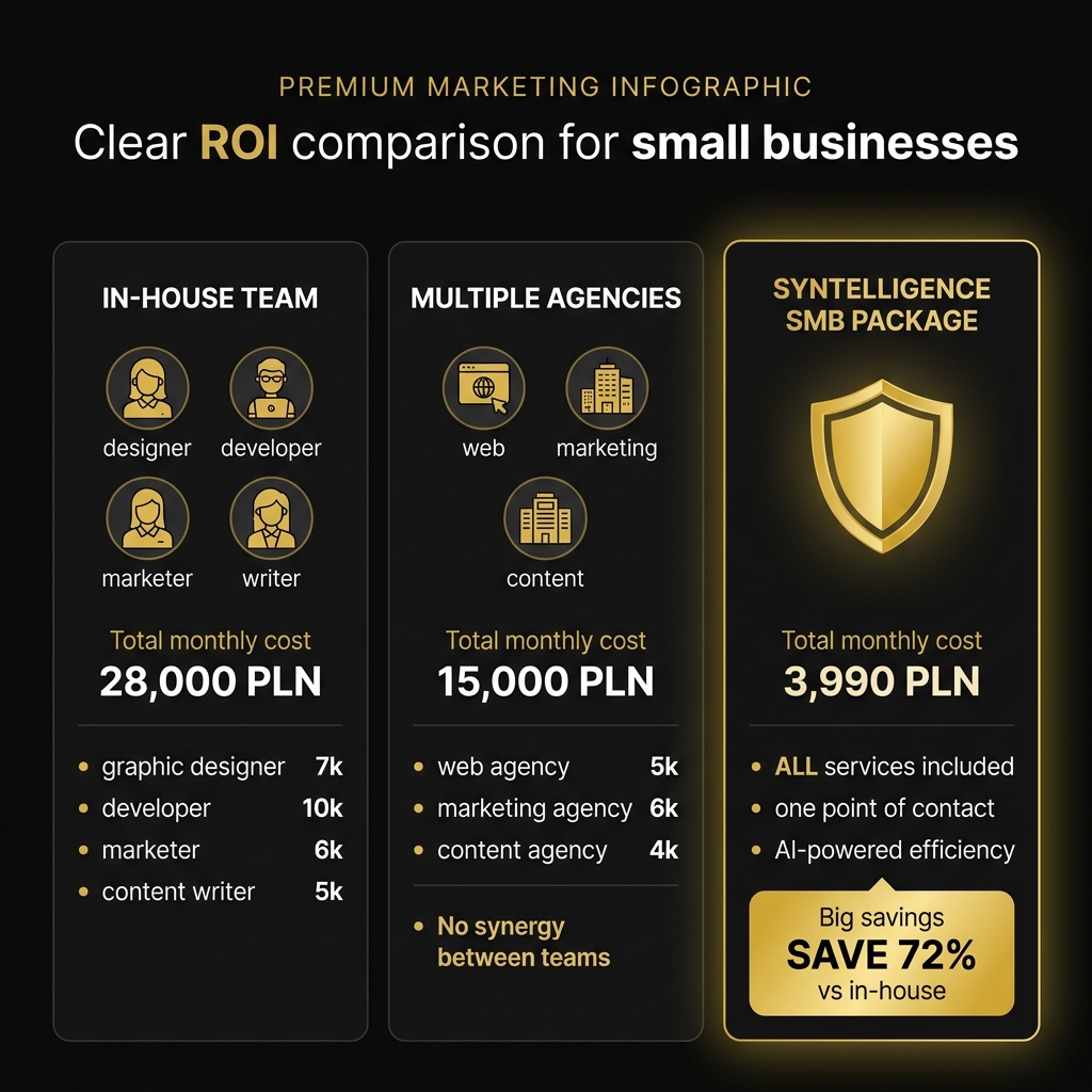 Porównanie kosztów: In-house vs Agencje vs Syntelligence SMB