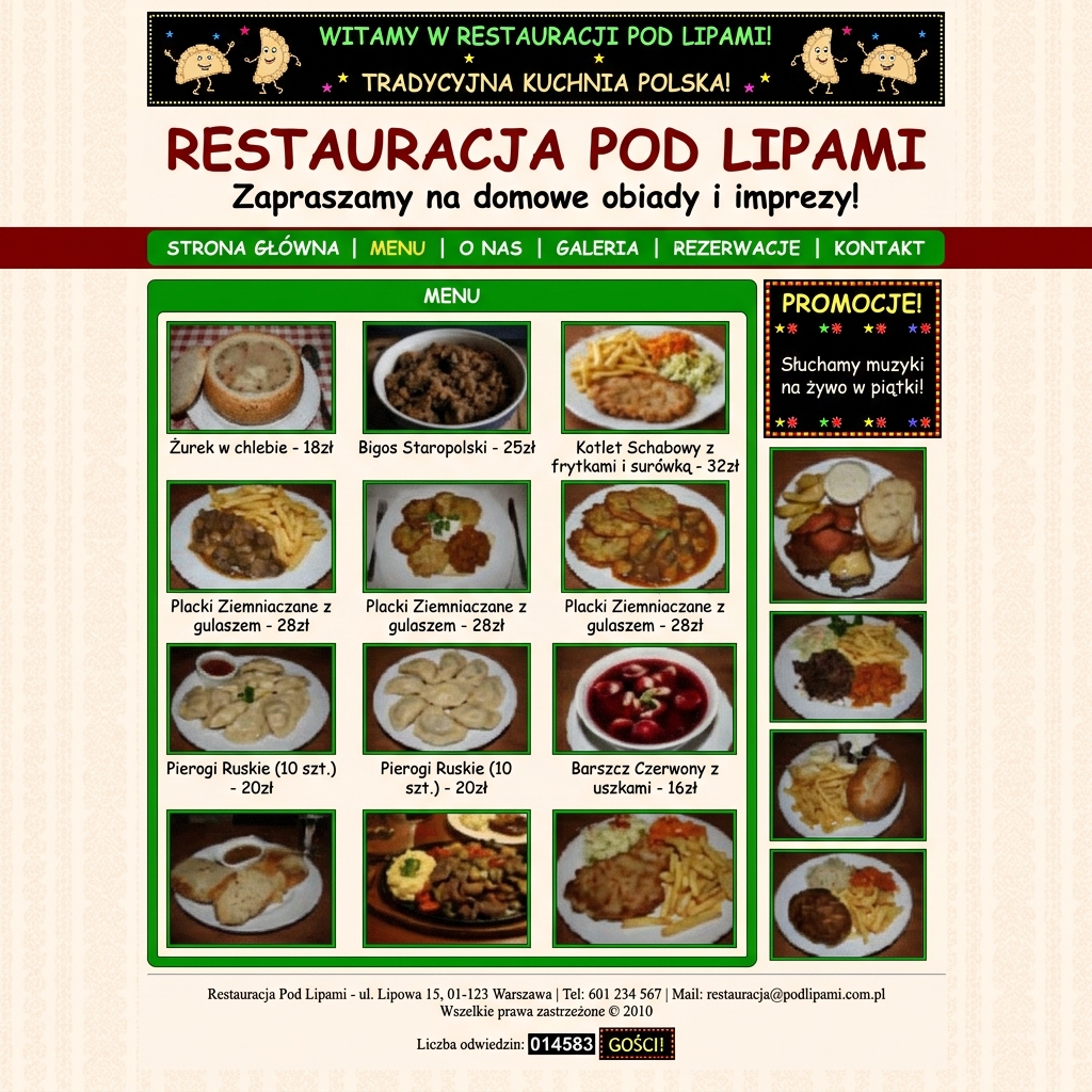 Stara strona restauracji